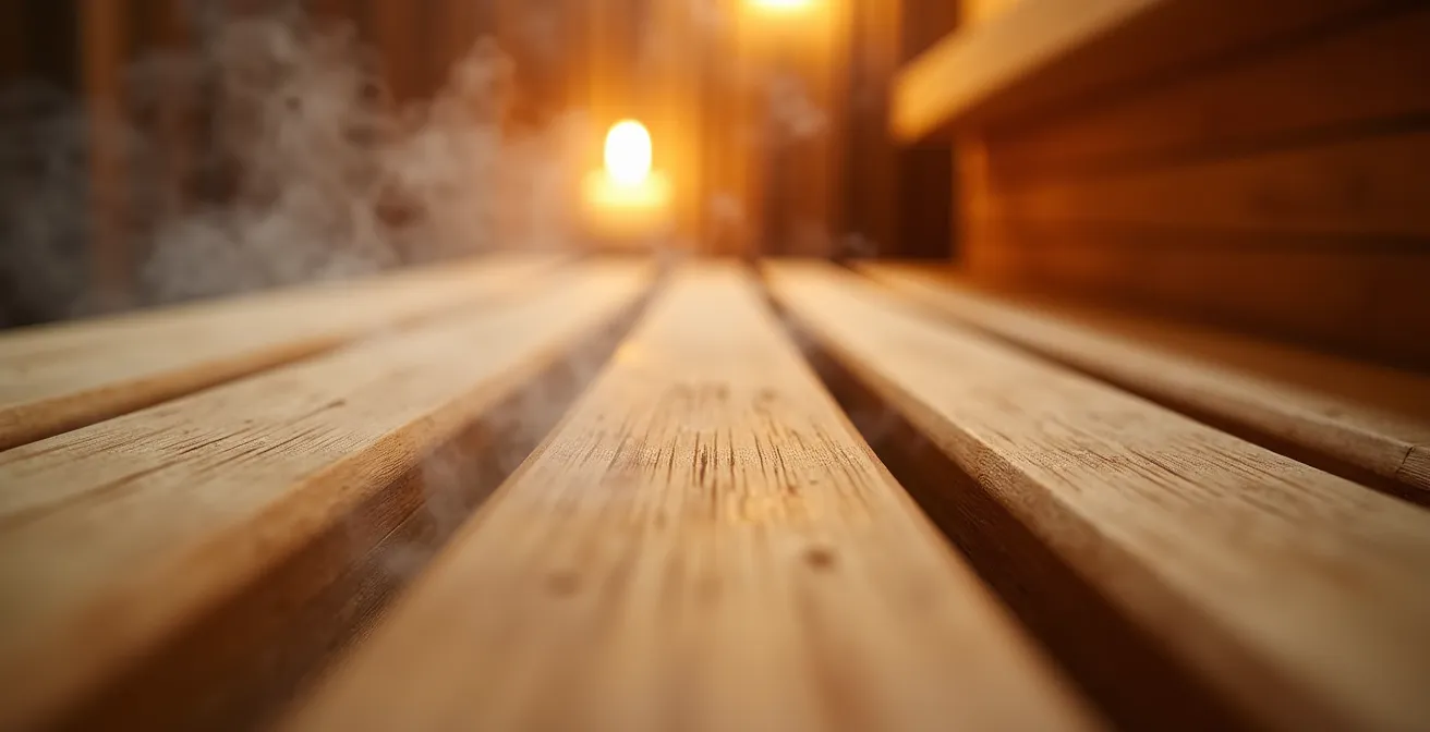 Luxuriös ausgestattetes Ferienhaus-Interieur mit Sauna und modernem Design