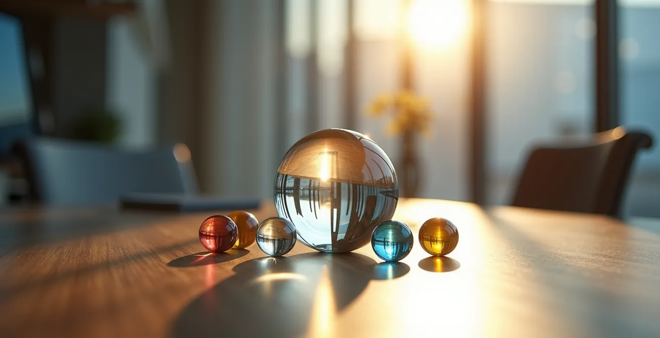 Visuelle Darstellung der Core-Satellite-Anlagestrategie mit ETF-Kern und Einzelaktien-Satelliten