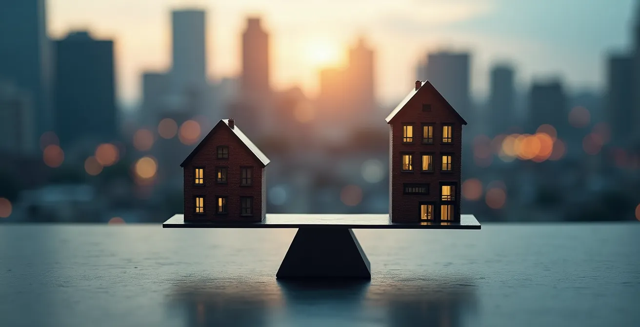 Digitale Darstellung eines Mietspiegels mit Stadtplan im Hintergrund