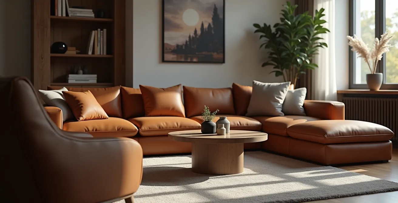 Stilvoll eingerichtetes Airbnb-Apartment mit hochwertigen Möbeln und Dekorationen