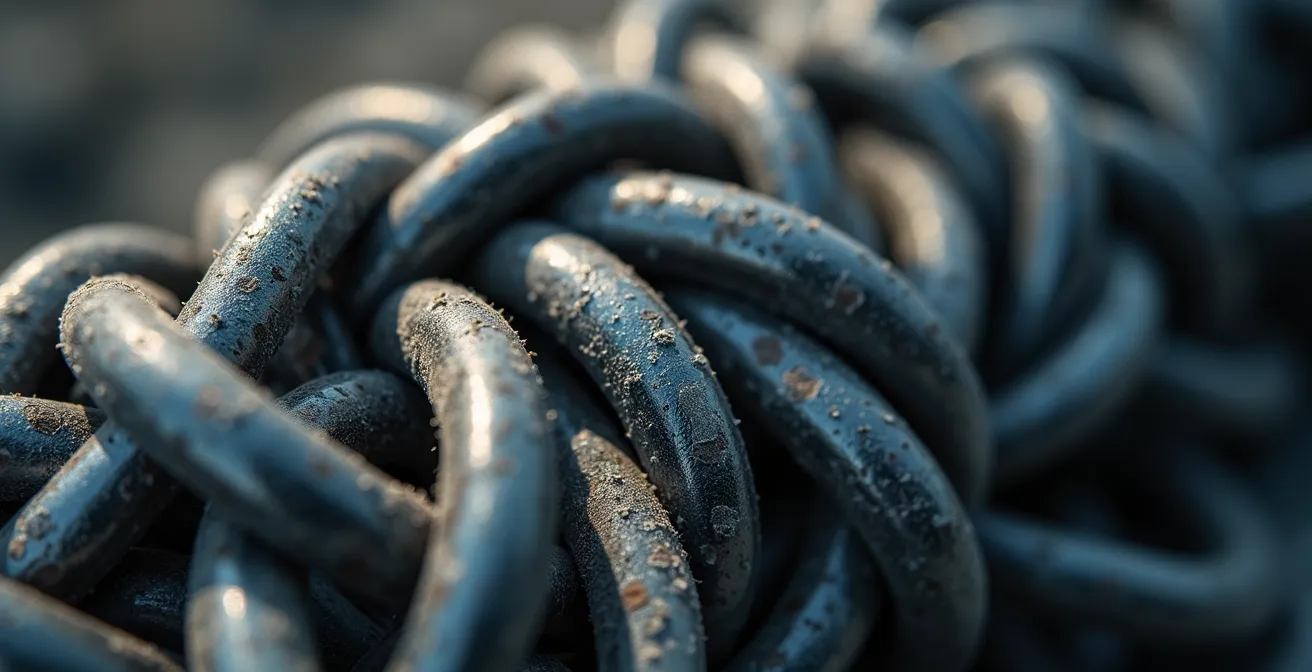 Abstrakte Darstellung von Risikoschwellen und Sicherheitsmechanismen beim Hebel-Investment