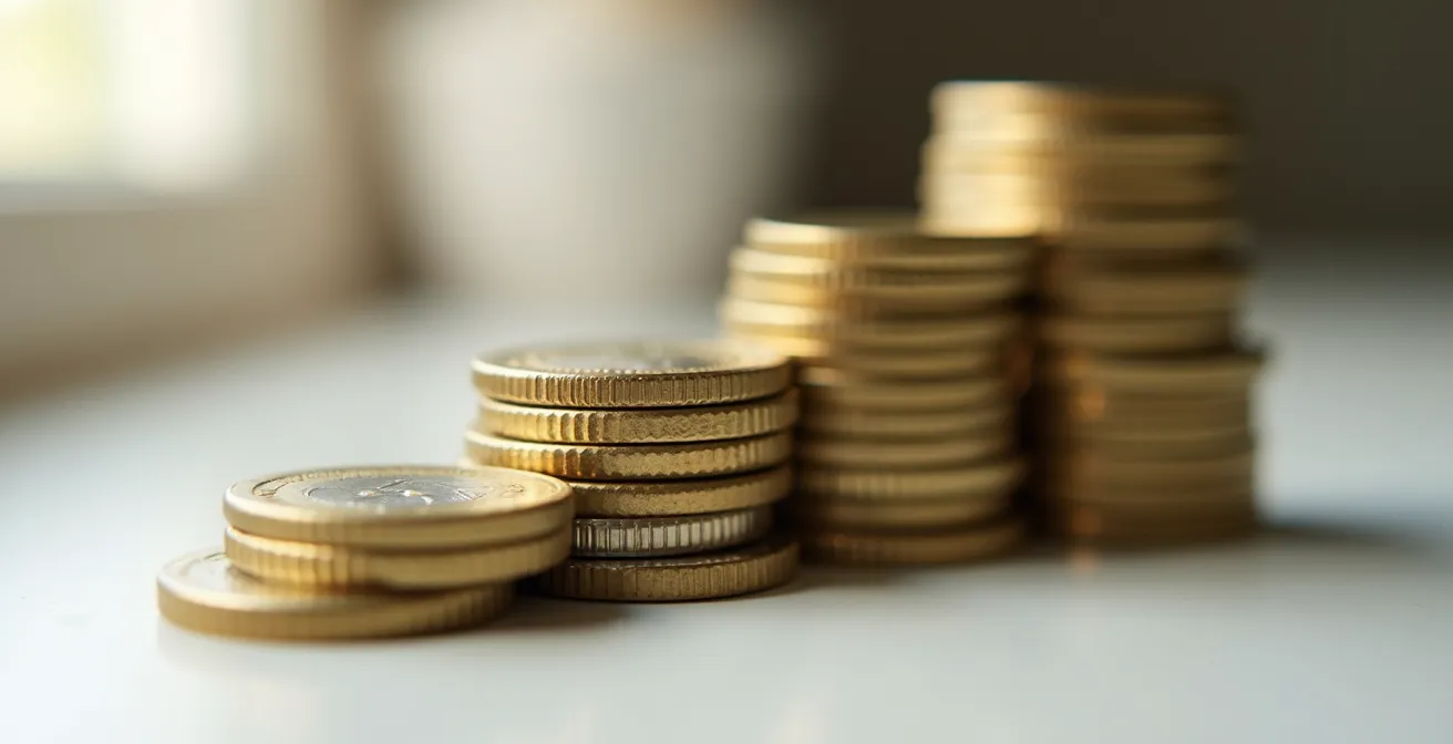 Visualisierung des Cost-Average-Effekts beim ETF-Sparplan