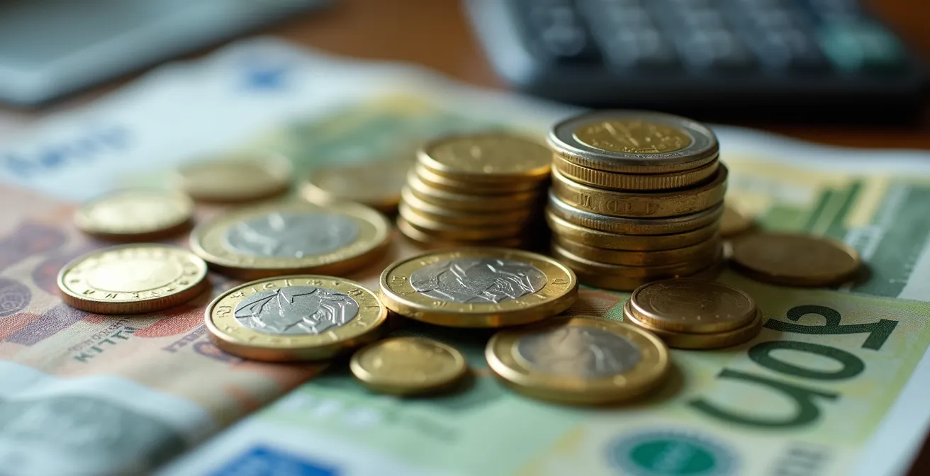 Detaillierte Kostenaufschlüsselung von Fondsgebühren als Eisberg-Metapher