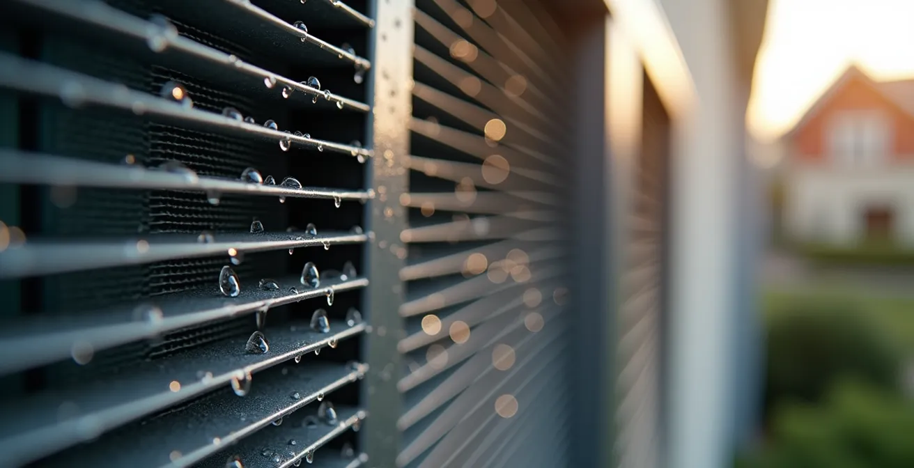 Wärmepumpe Installation an einem Mehrfamilienhaus mit Fördermitteln Visualisierung