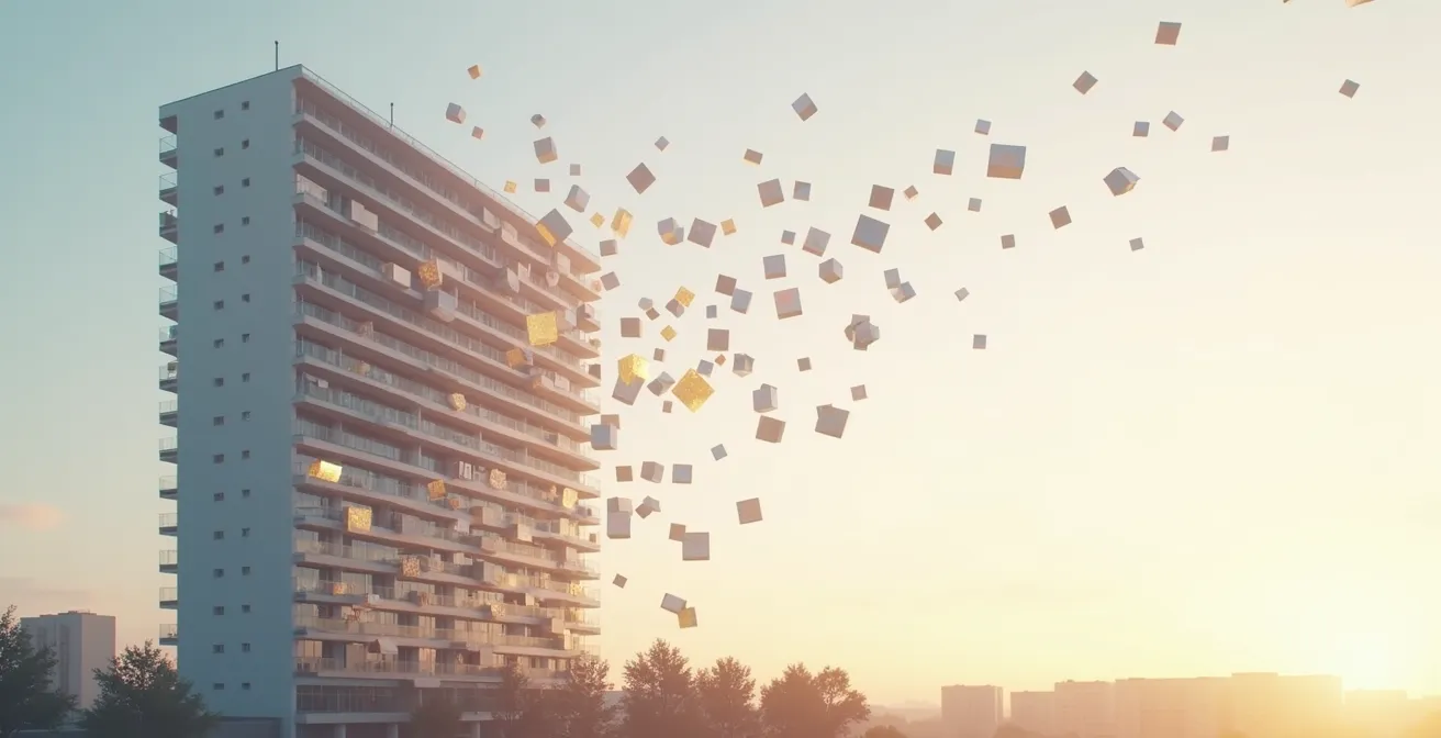 Visualisierung der Immobilientokenisierung durch Blockchain-Technologie